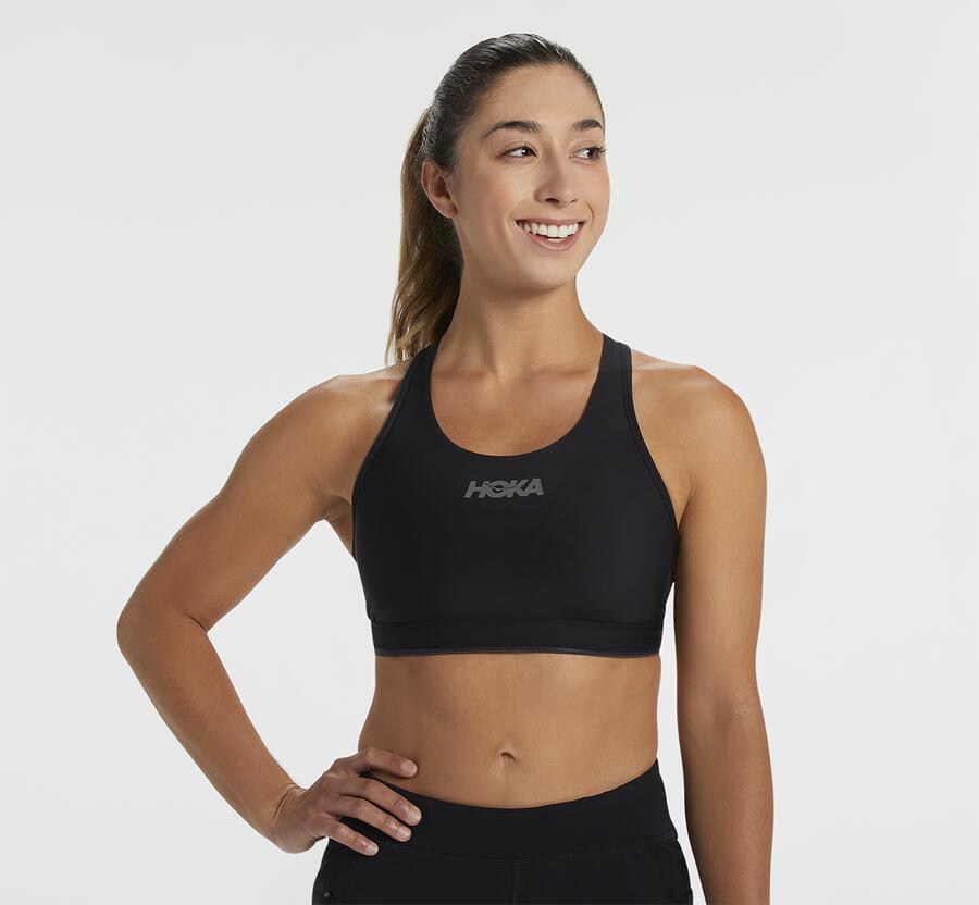 Hoka One One Womens Bra - Performance Sports - Black - BECF41286